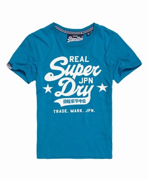 Superdry Real Vintage Női Pólók Kék | UOKIT1762